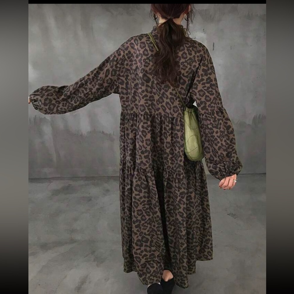 Leopard Print Maxi Dress - Picture 2 of 5